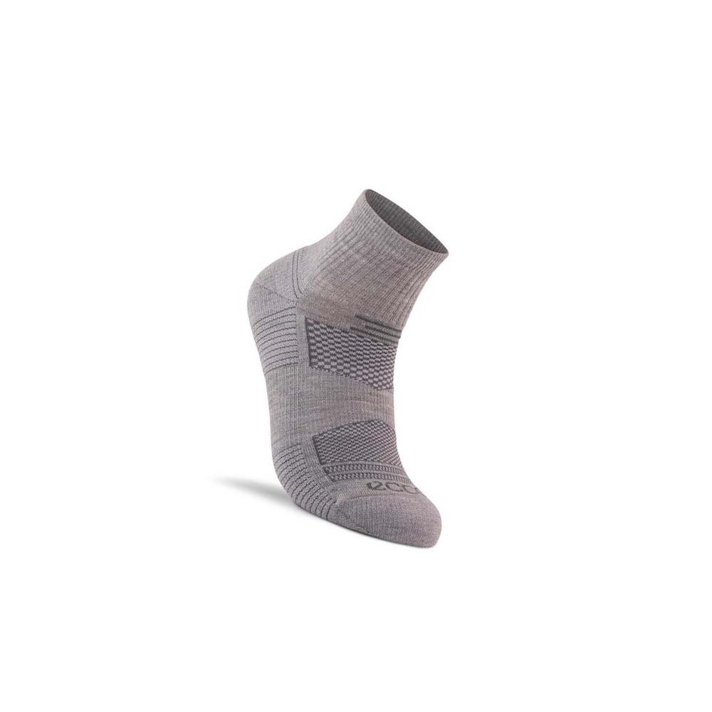 Women\'s Ecco Performance Quarter Socks Grey | USA 431BEX